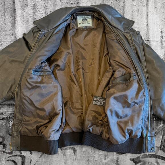 Burk’s Bay Genuine Leather NRA Life Member Bomber Jacket – Size Large - Picture 6 of 6